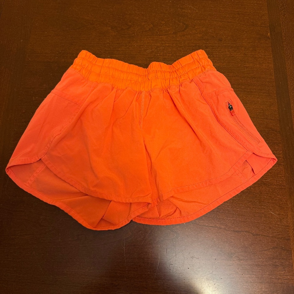 Lululemon Tracker Short 4” (Size 4) Sunset/Bright Orange EUC